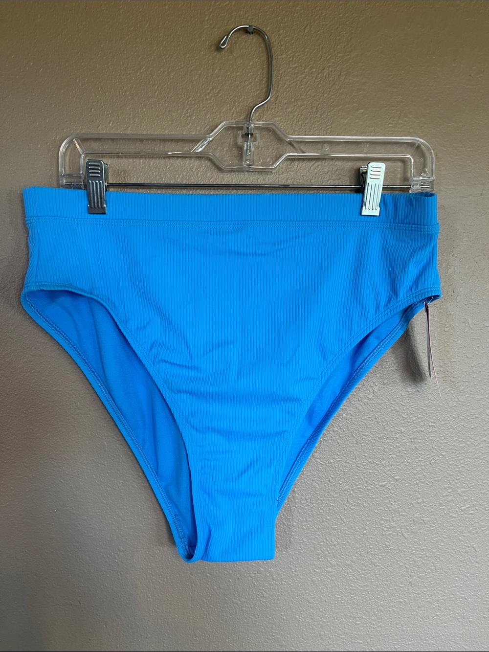 Xhilaration Bright Blue Ribbed Bikini Bottom